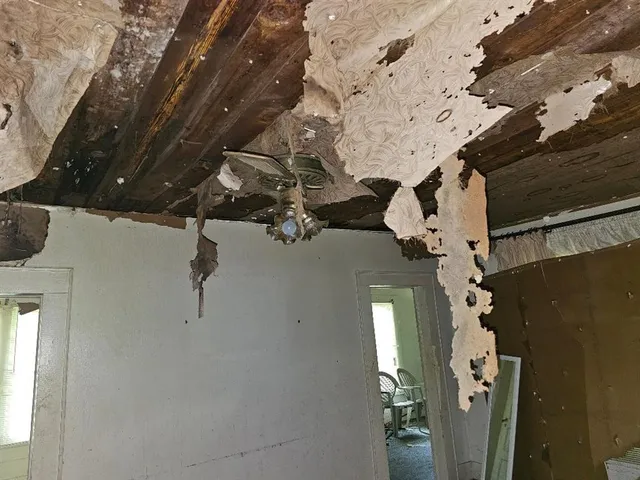 a room with furniture