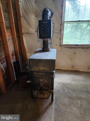 a living room with a fireplace