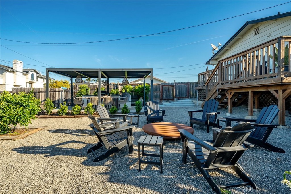 363 North 5th Street Grover Beach, CA 93433 - Photo 41 of 54 a backyard of a house with outdoor seating