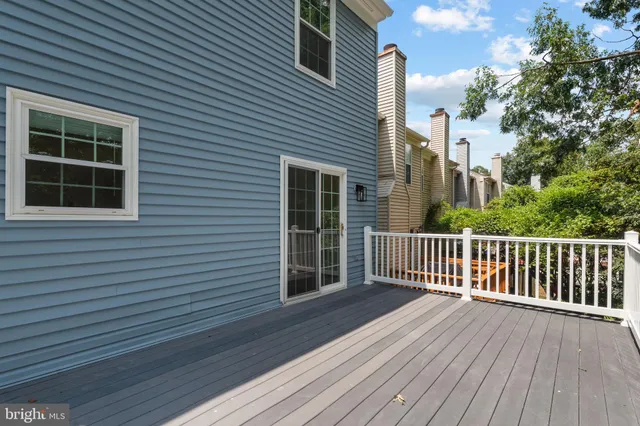 a view of a wooden deck
