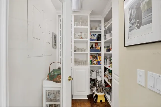 a view of a balcony with furniture