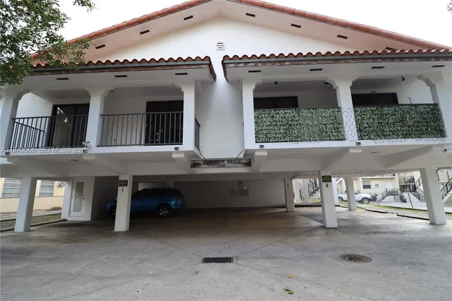 a view of a house with a balcony