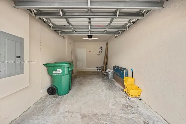 a view of a room with racks