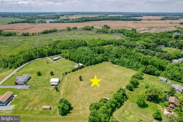 an aerial view of a pool