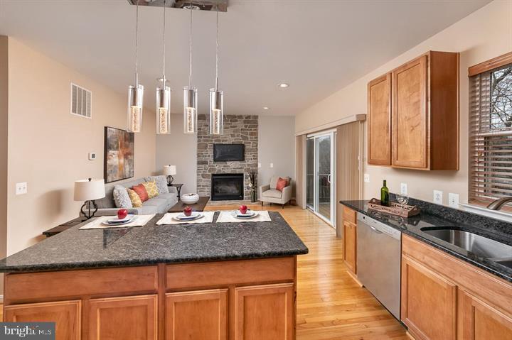 5914 Pimlico Road Baltimore, MD 21209 - Photo 13 of 37 Island overlooking family room