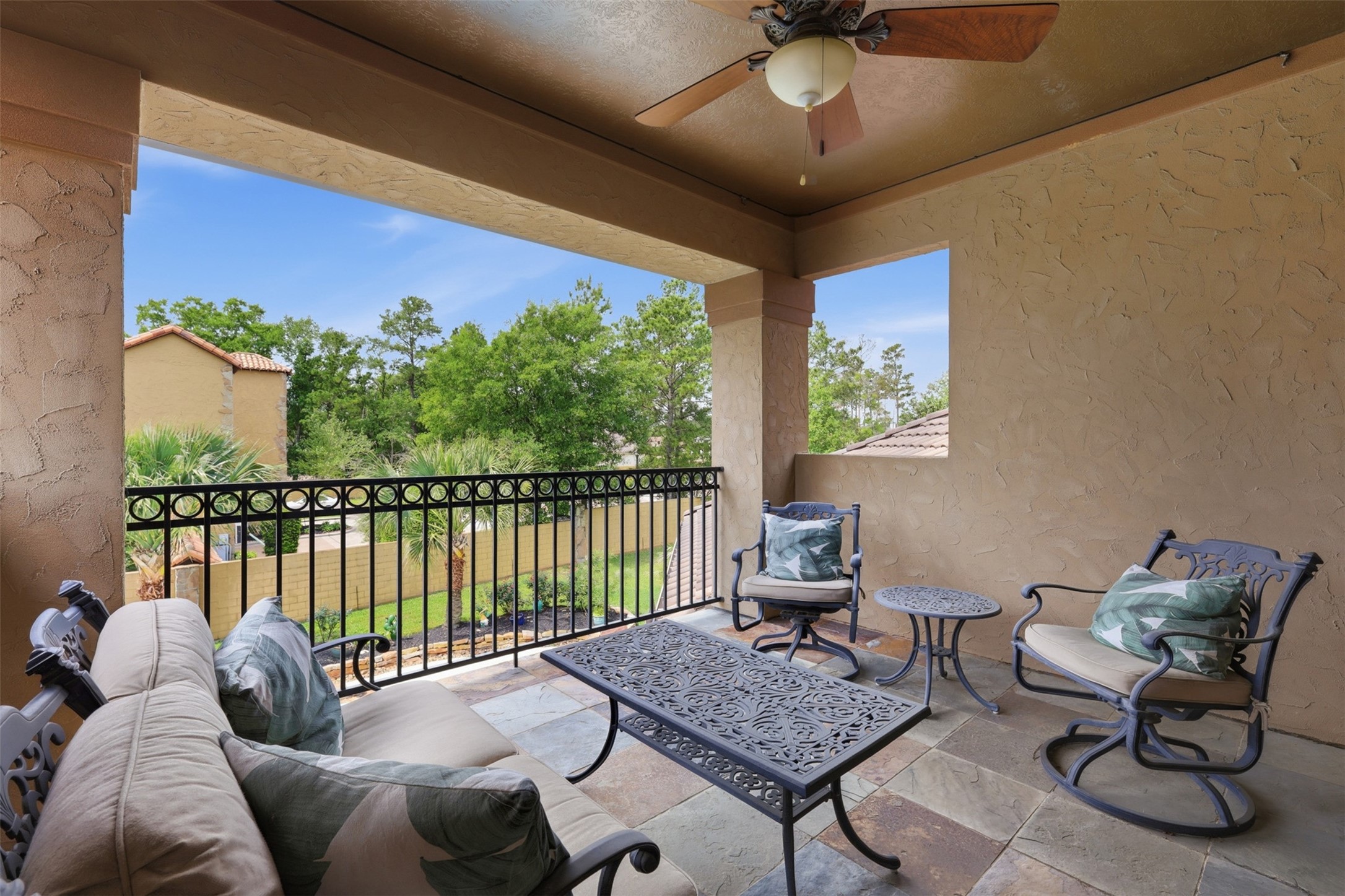 14 Post Shadow Estate Drive Spring, TX 77389 - Photo 27 of 49 a living room with furniture and a floor to ceiling window