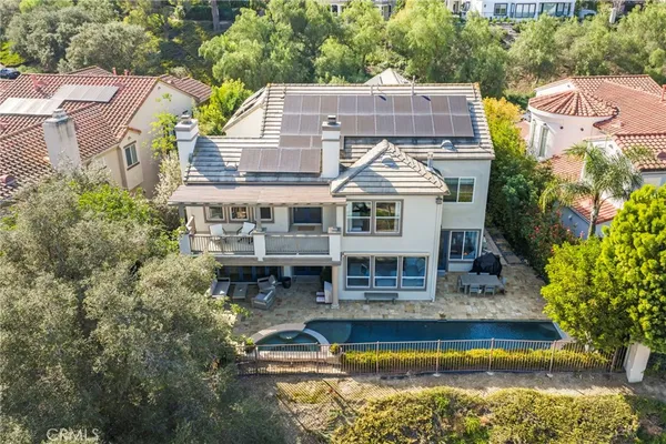 a view of a lake with a big yard