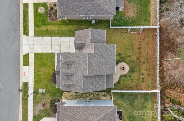 an aerial view of multiple house
