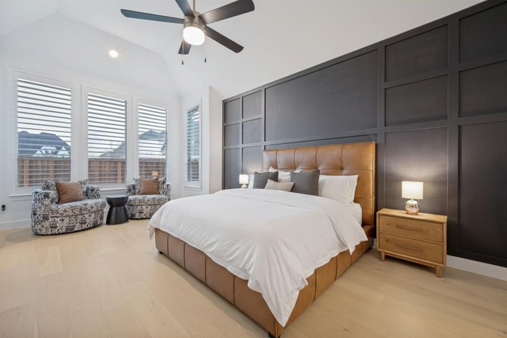 4400 Meander Way Prosper, TX 75078 - Photo 18 of 40 a spacious bedroom with a bed and a couch