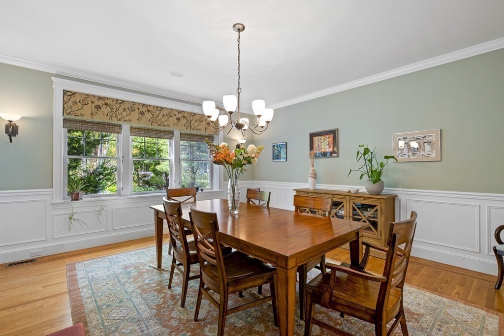 6 Captains Walk Lane Marblehead, MA 01945 - Photo 14 of 39 a dining room with furniture a chandelier and window