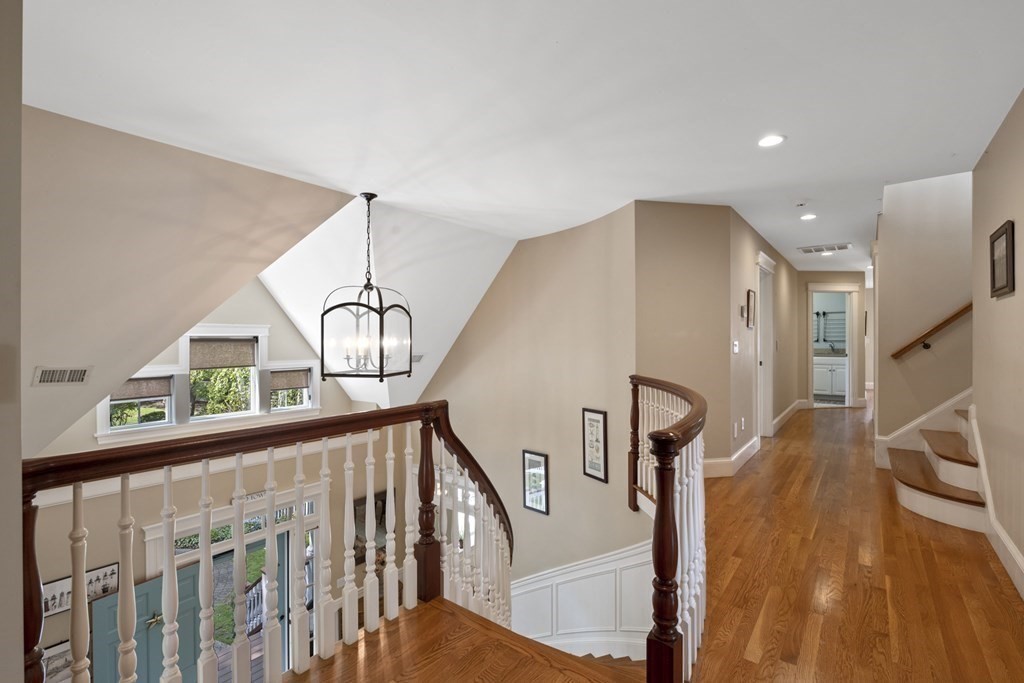6 Captains Walk Lane Marblehead, MA 01945 - Photo 22 of 39 a view of staircase with railing and white walls