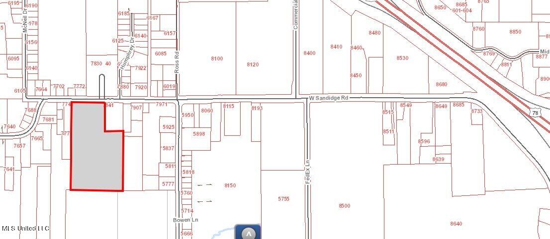 7797 West Sandidge Road Olive Branch, MS 38654 - Photo 3 of 4 Sandidge Map