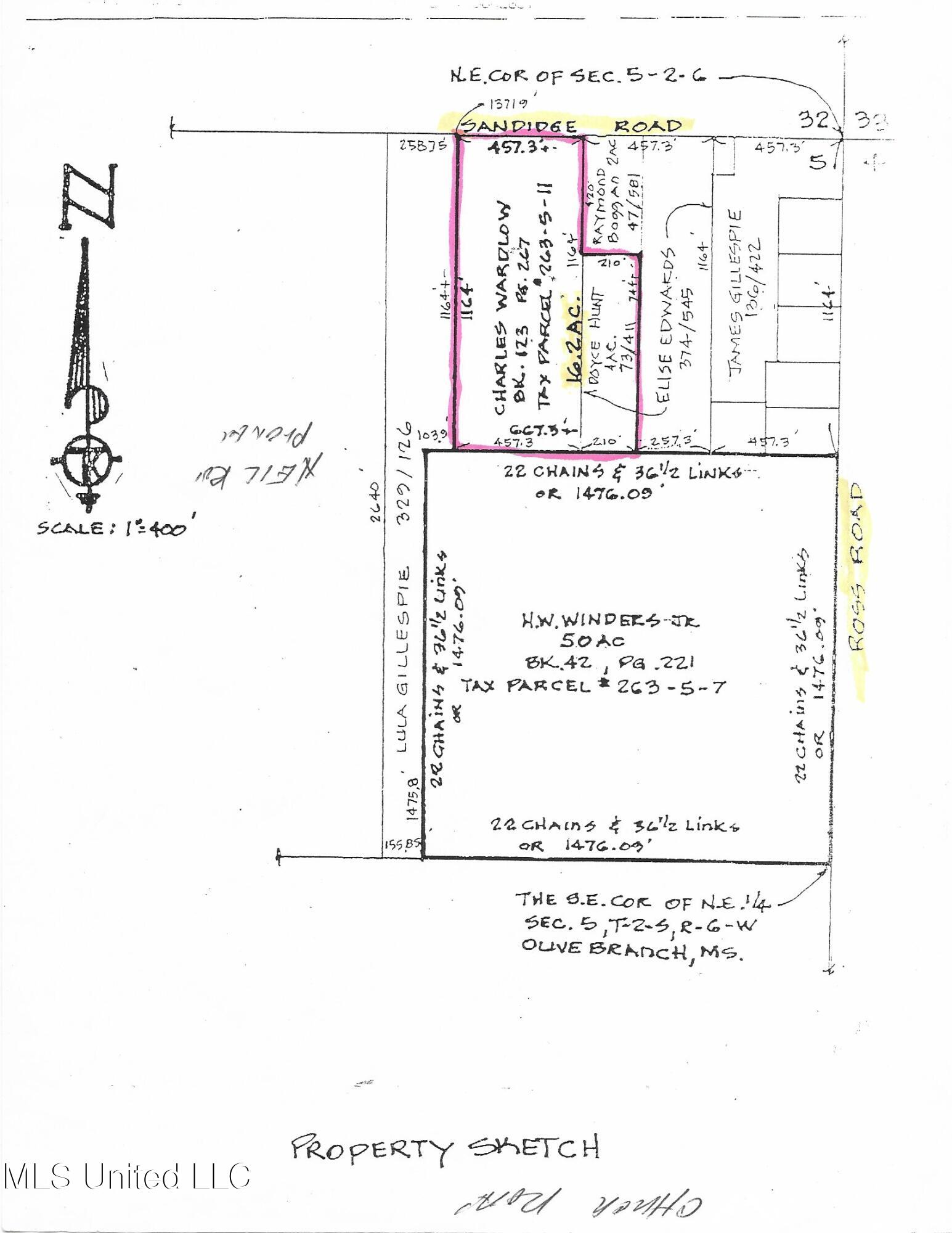 7797 West Sandidge Road Olive Branch, MS 38654 - Photo 4 of 4 Old Map of Sandidge