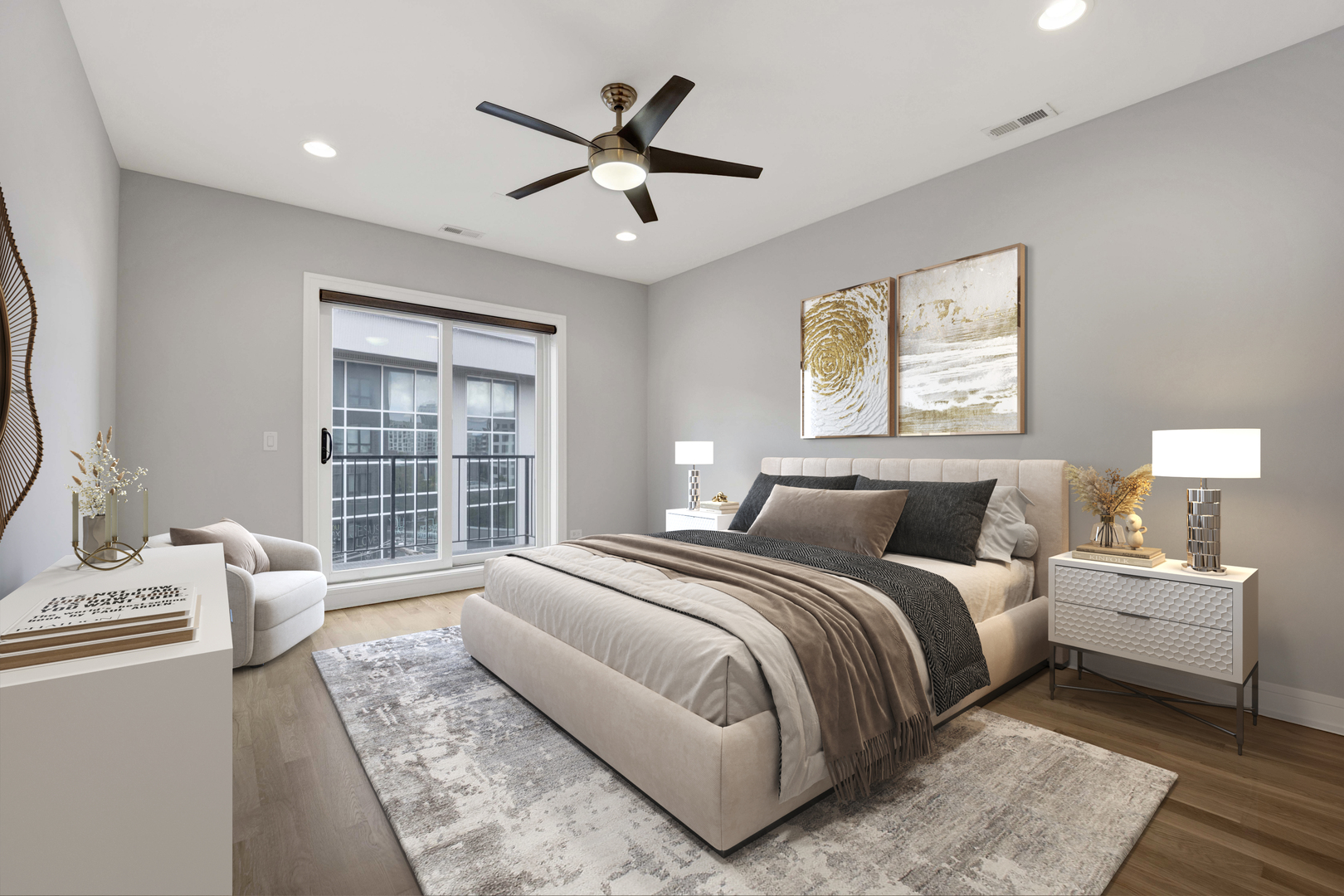 1014 North Larrabee Street, Unit 4N Chicago, IL 60610 - Photo 13 of 24 a bedroom with a large bed and a window