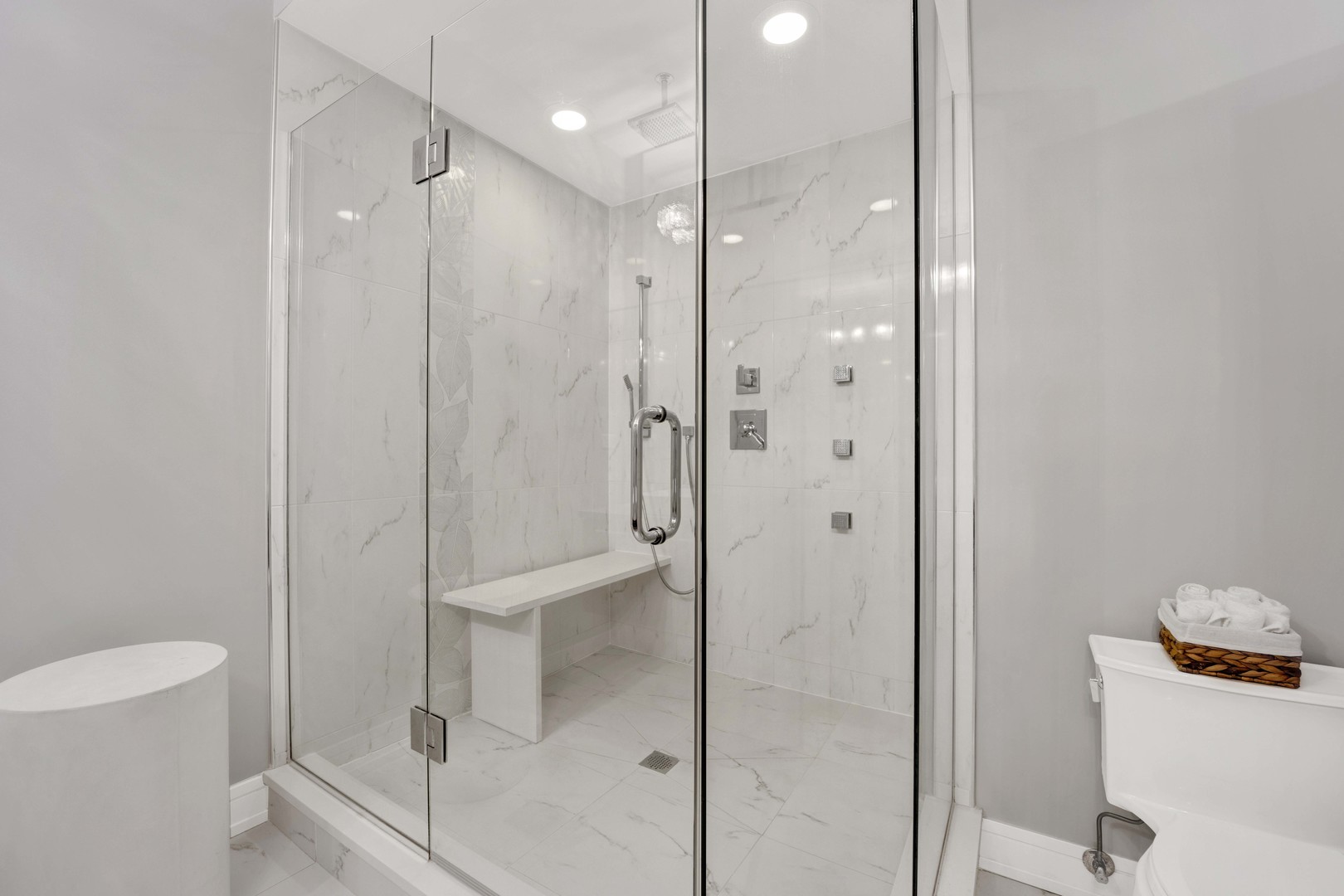 1014 North Larrabee Street, Unit 4N Chicago, IL 60610 - Photo 15 of 24 a bathroom with a shower and a toilet