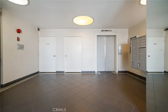 an empty room with closet