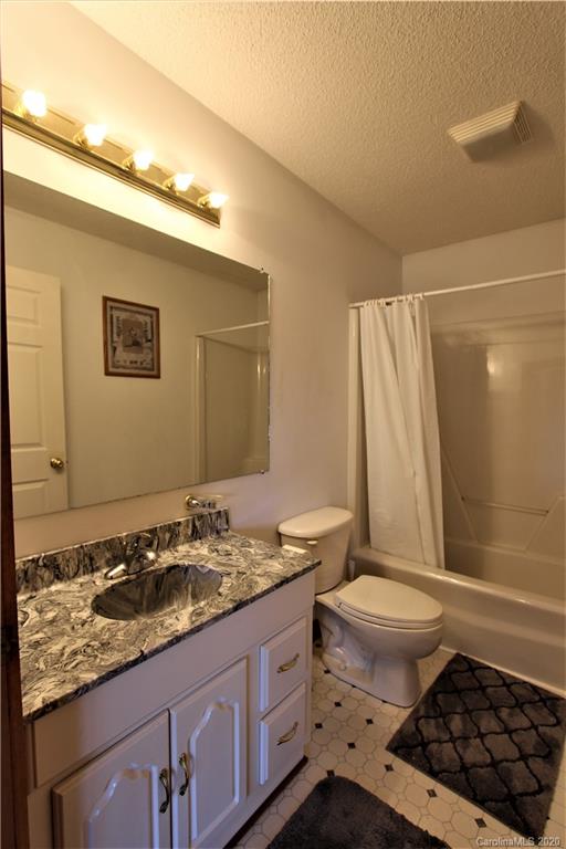 1244 Cameron Road Polkton, NC 28135 - Photo 17 of 19 a bathroom with a granite countertop sink toilet and shower