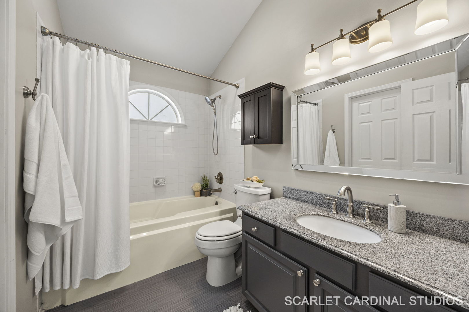 295 Meadowview Lane Aurora, IL 60502 - Photo 18 of 42 a bathroom with a granite countertop sink toilet and shower
