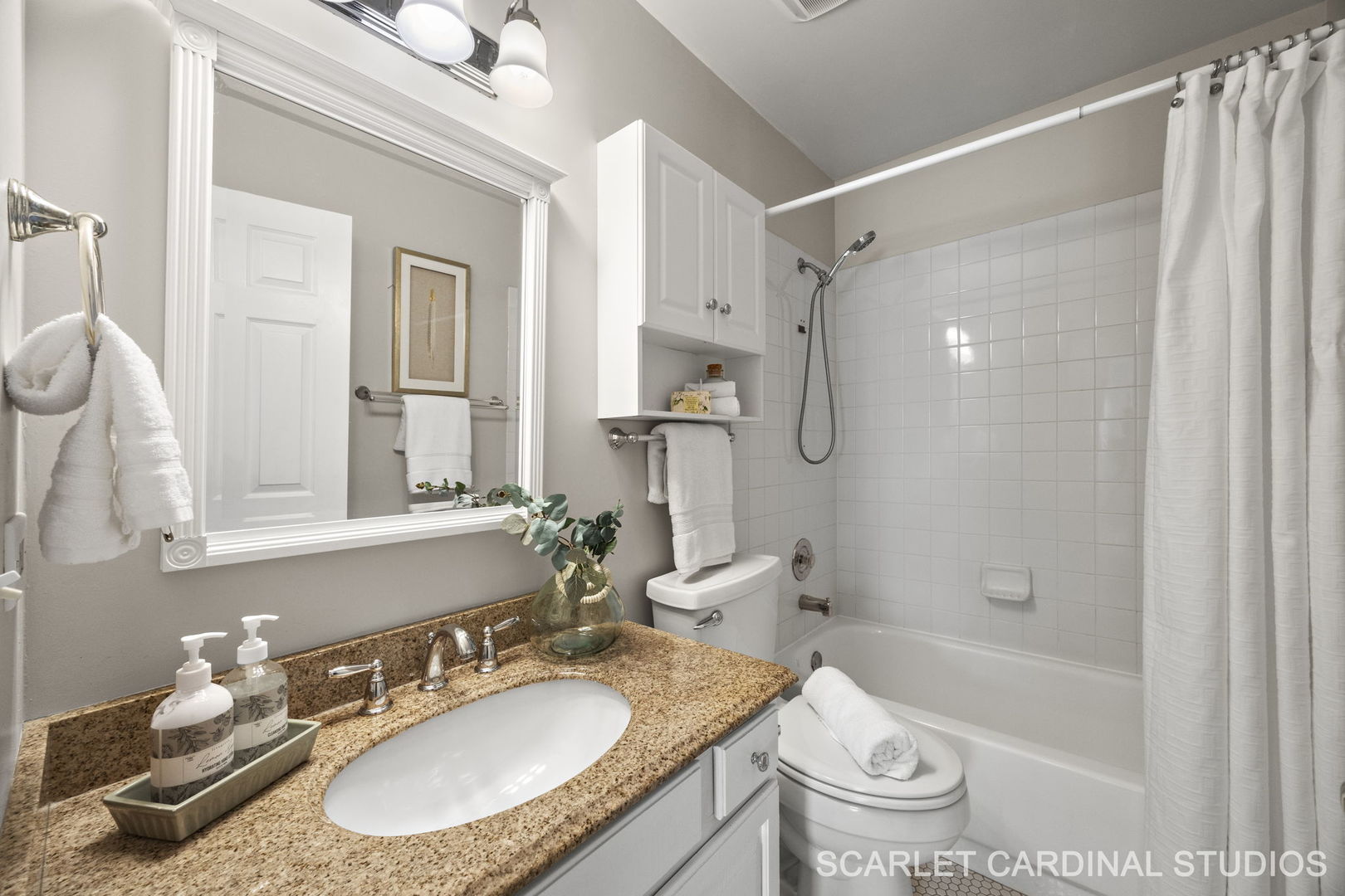 295 Meadowview Lane Aurora, IL 60502 - Photo 22 of 42 a bathroom with a granite countertop sink toilet and shower