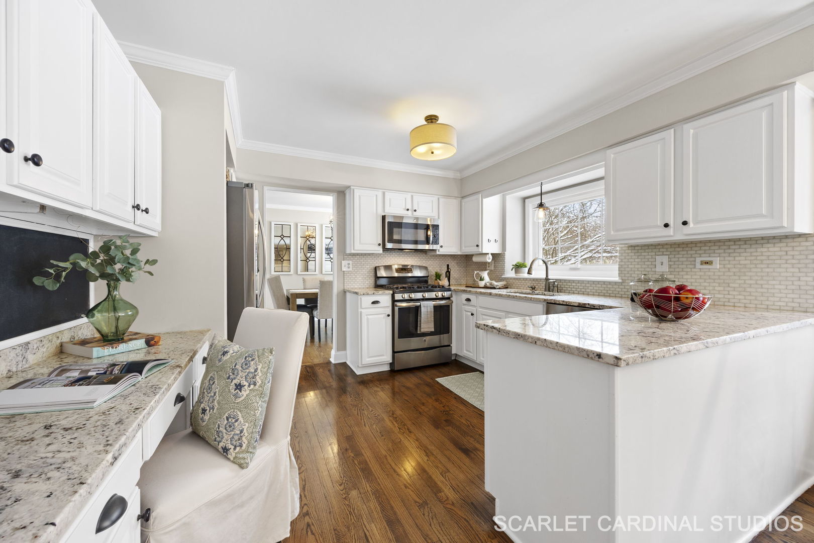 295 Meadowview Lane Aurora, IL 60502 - Photo 8 of 42 a kitchen with granite countertop a sink cabinets stainless steel appliances and a window