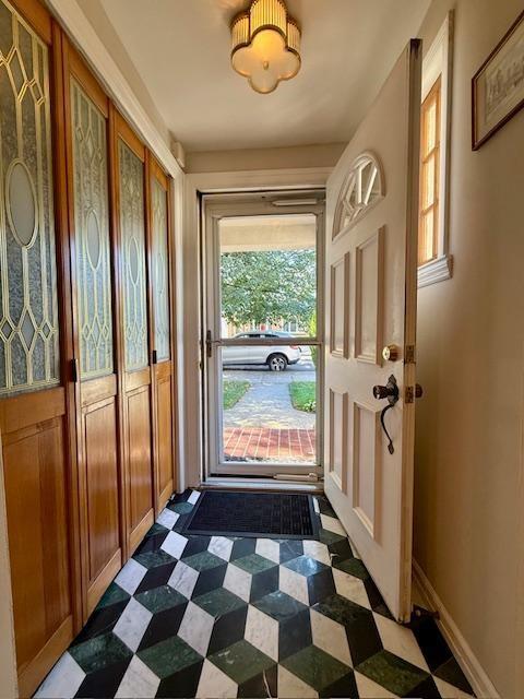 1817 Madison Place Brooklyn, NY 11229 - Photo 18 of 28 a view of a entryway door with wooden floor