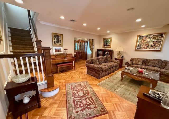 1817 Madison Place Brooklyn, NY 11229 - Photo 19 of 28 a living room with furniture and a wooden floor