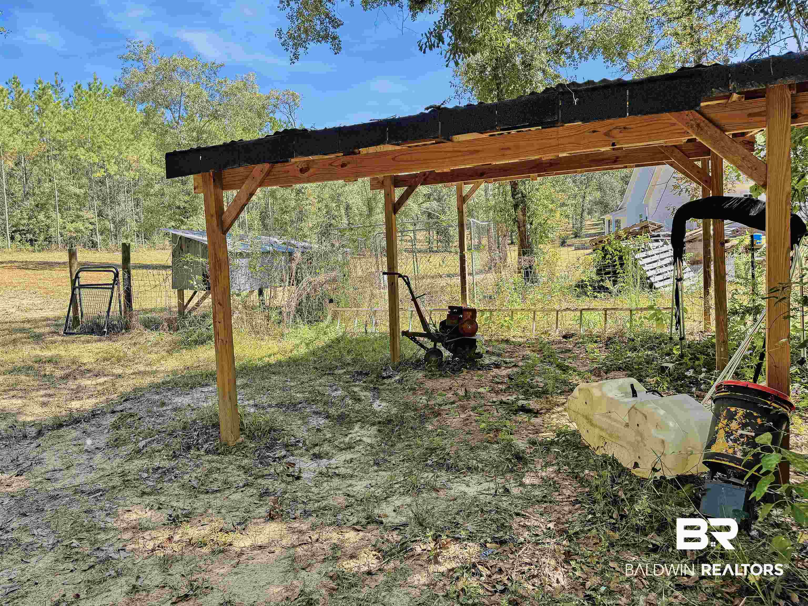 30687 Brady Road Robertsdale, AL 36567 - Photo 44 of 53 Covering for many uses, just inside of the fenced in area.