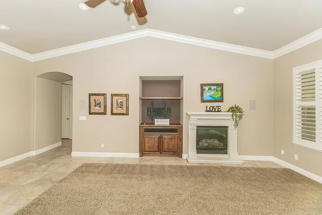 a view of livingroom with chandelier