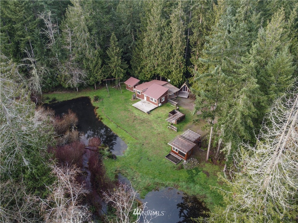 463 Autumn Road Sequim, WA 98382 - Photo 38 of 40 an aerial view of a house with a yard