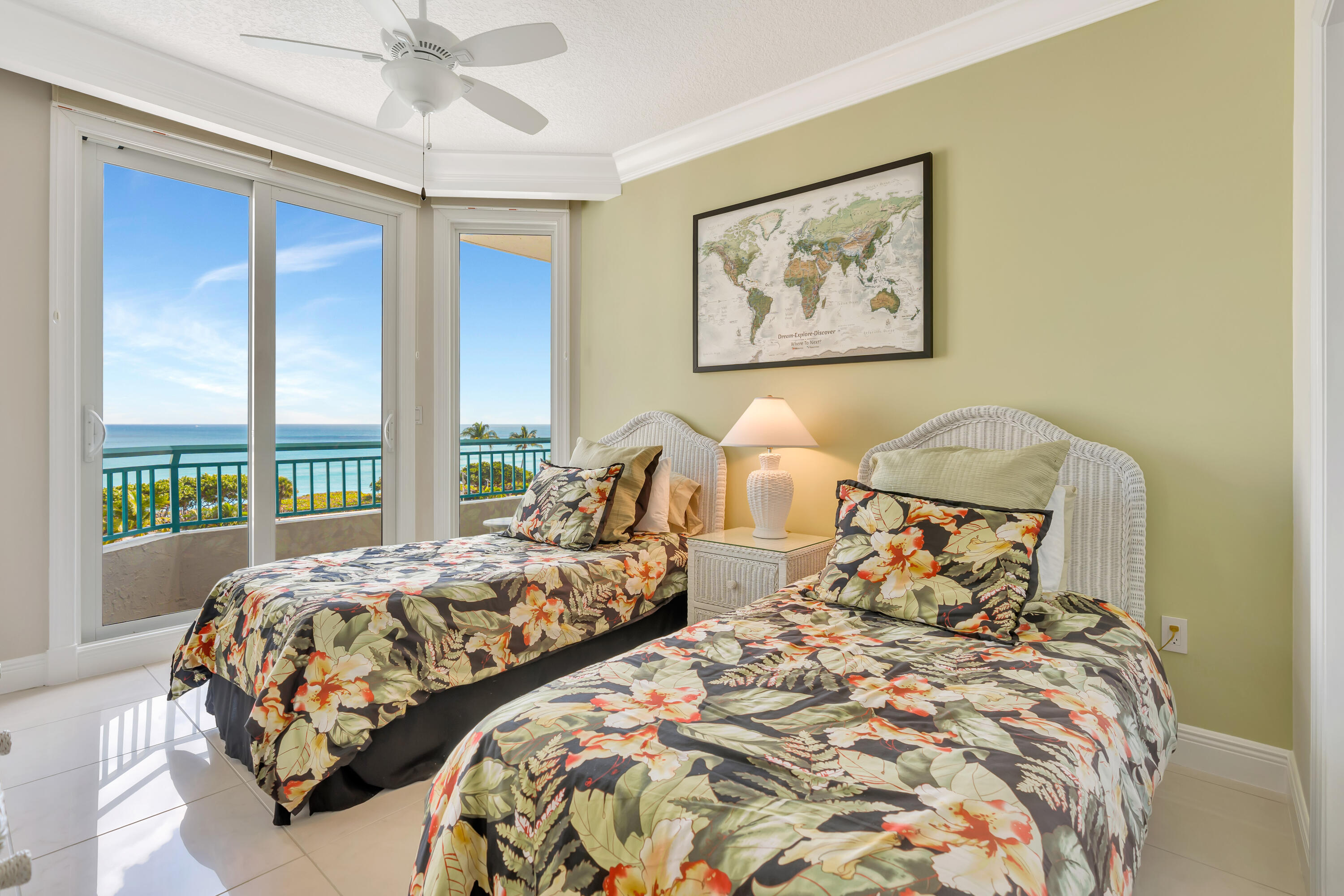 2000 Florida A1A, Unit N507 Jupiter, FL 33477 - Photo 51 of 78 a bedroom with two beds and a large window