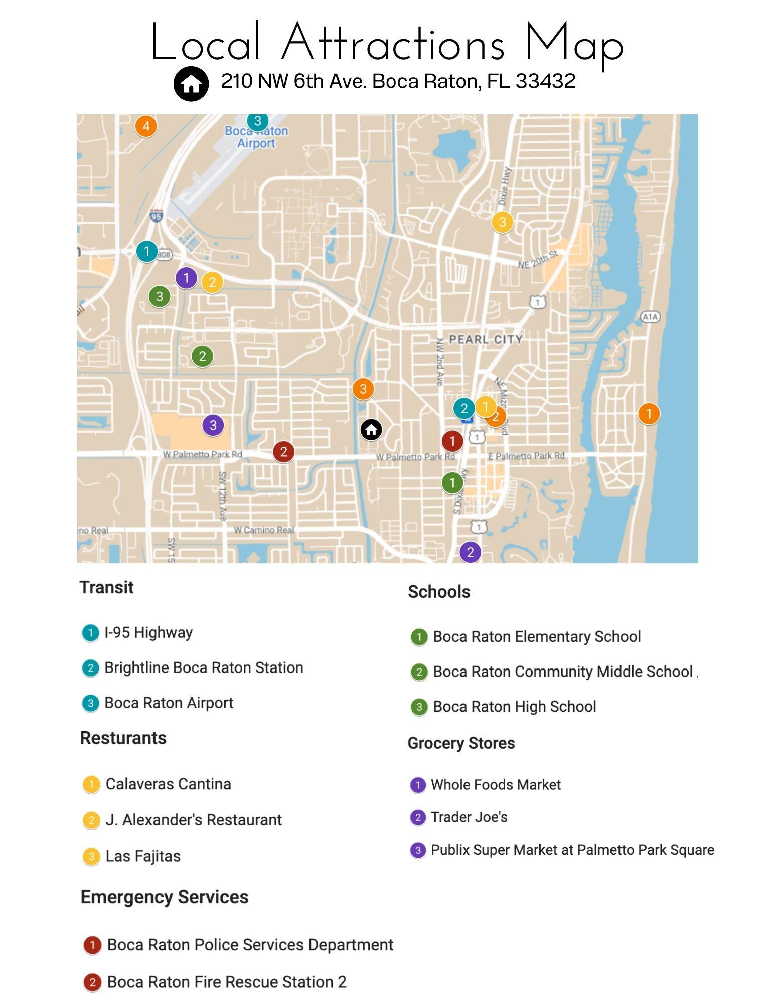 210 Northwest 6th Avenue Boca Raton, FL 33432 - Photo 46 of 46 Local Attractions Map