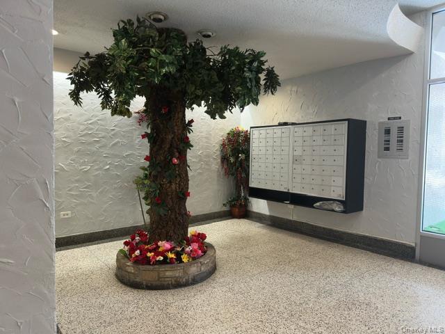 1332 Metropolitan Avenue, Unit 6A Bronx, NY 10462 - Photo 3 of 11 View of community featuring a textured wall, mail area, and a textured ceiling
