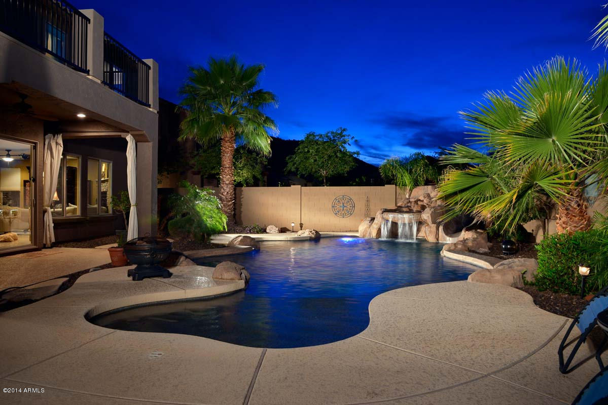 5020 West Rowel Road Phoenix, AZ 85083 - Photo 65 of 73 Night-Backyard-Pool