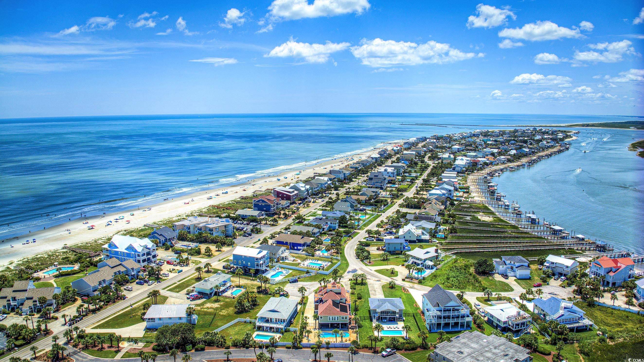 214 Yucca Avenue Murrells Inlet, SC 29576 - Photo 5 of 22 Aerial view of residential area featuring extended coastline