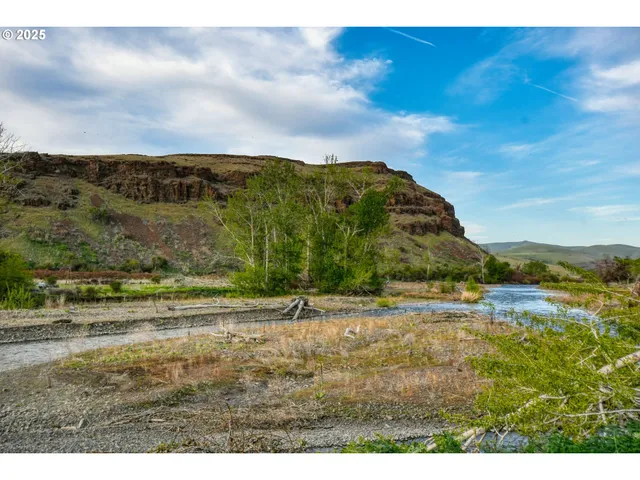 a view of an outdoor space and mountain view