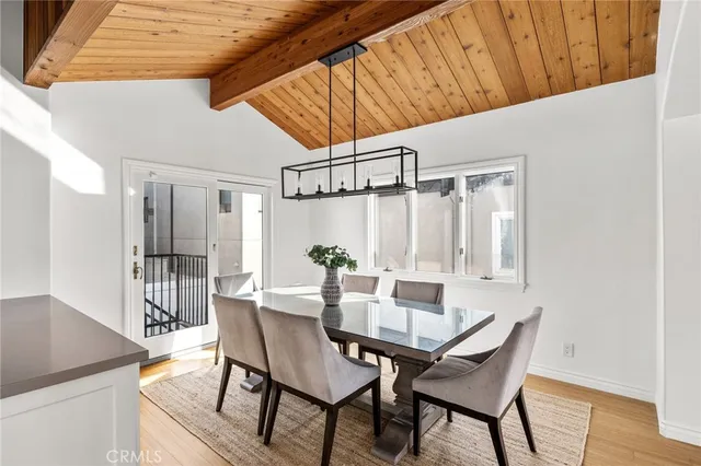 a kitchen with a white cabinets and chairs
