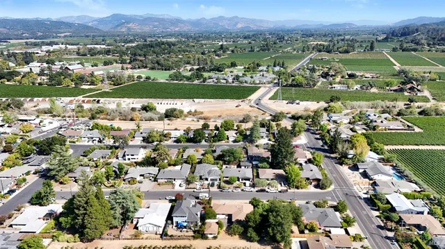an aerial view of a city with lots of residential buildings