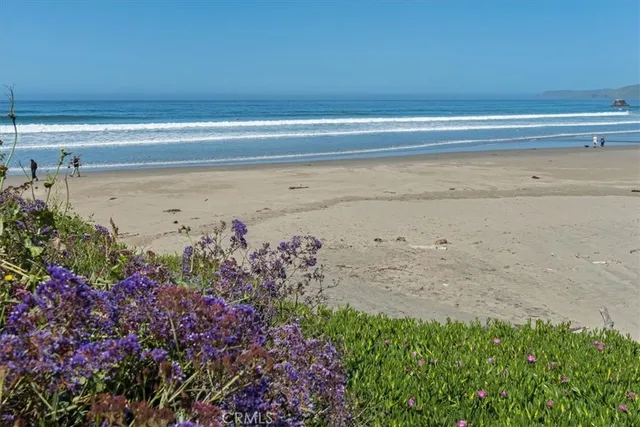 a view of beach and ocean