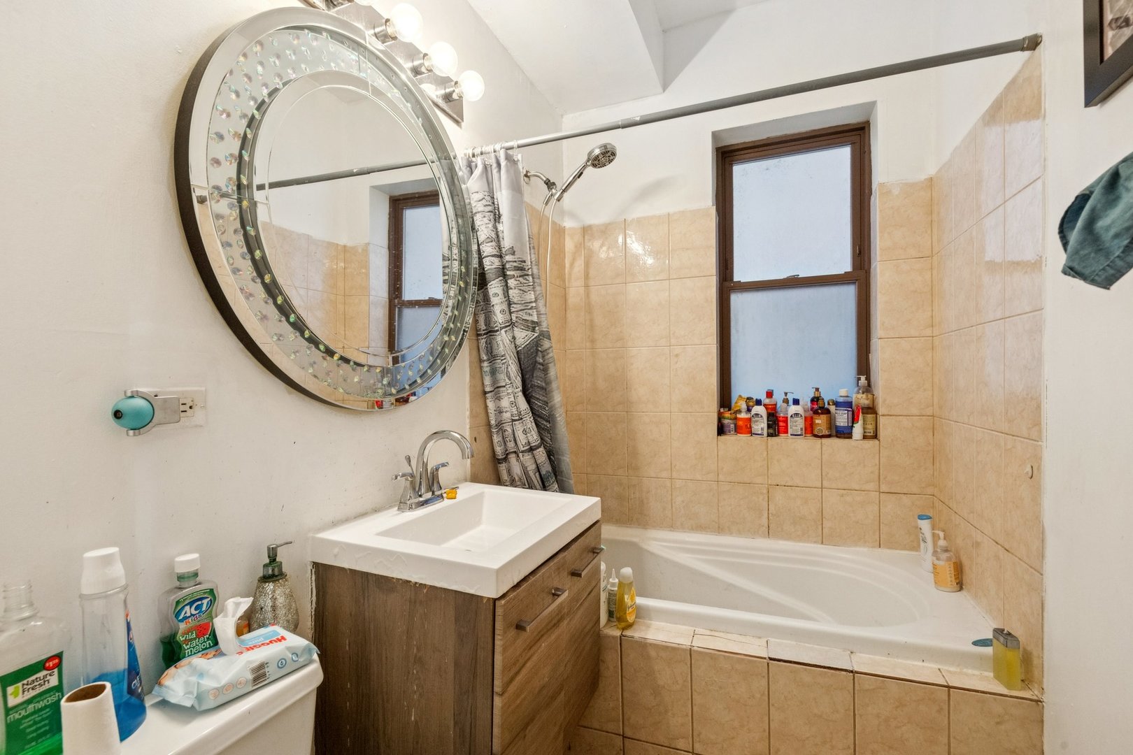 5016 South Prairie Avenue, Unit 1 Chicago, IL 60615 - Photo 7 of 10 a bathroom with a sink and a mirror