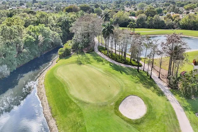 an aerial view of swimming pool
