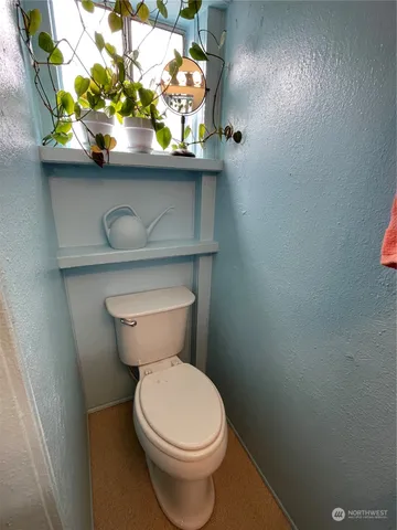 a close view of a toilet