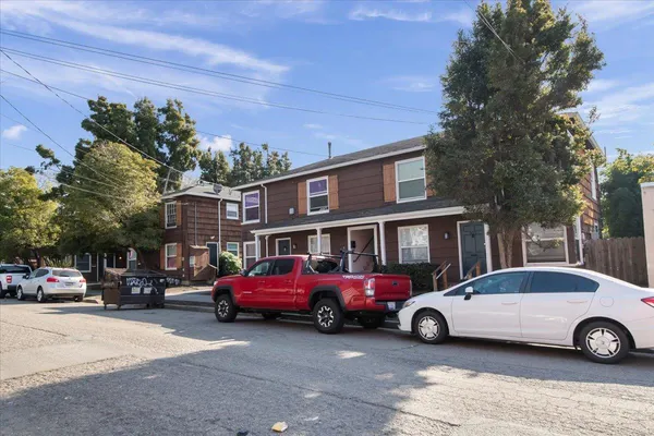 front view of a house with a street