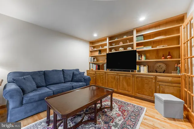 a close view of a closet