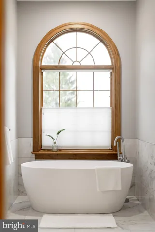 a view of a porch with wooden floor