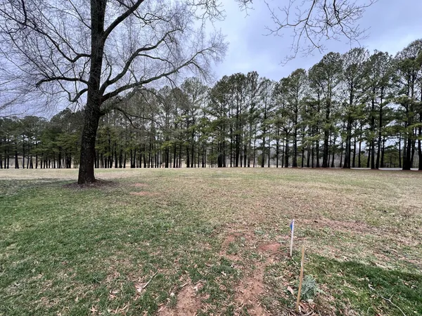 a view of lake with a yard