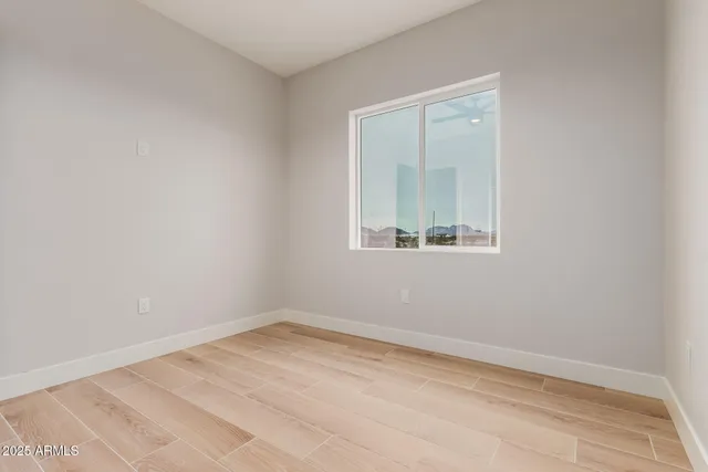 an empty room with a window
