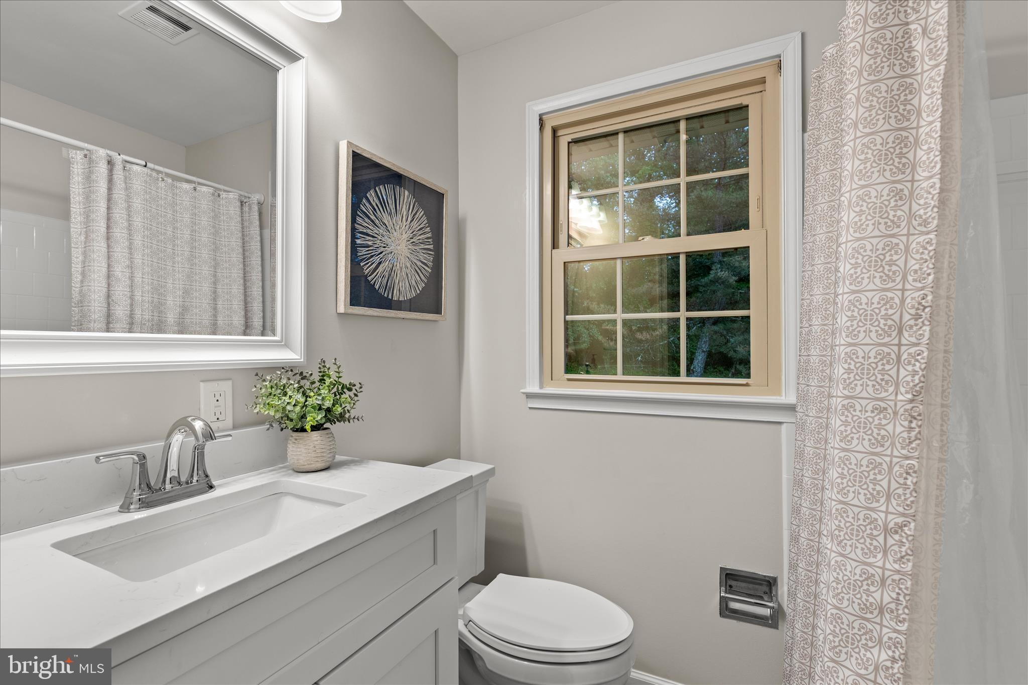 10205 Old Hunt Road Vienna, VA 22181 - Photo 48 of 67 a bathroom with a sink a toilet and a window