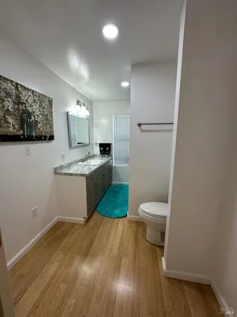 a bathroom with a sink and mirror