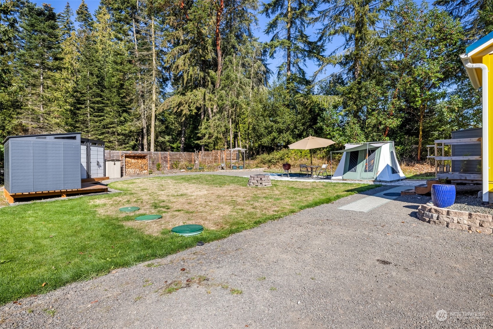 20 Willes Way Port Angeles, WA 98362 - Photo 20 of 34 a view of a backyard with swimming pool