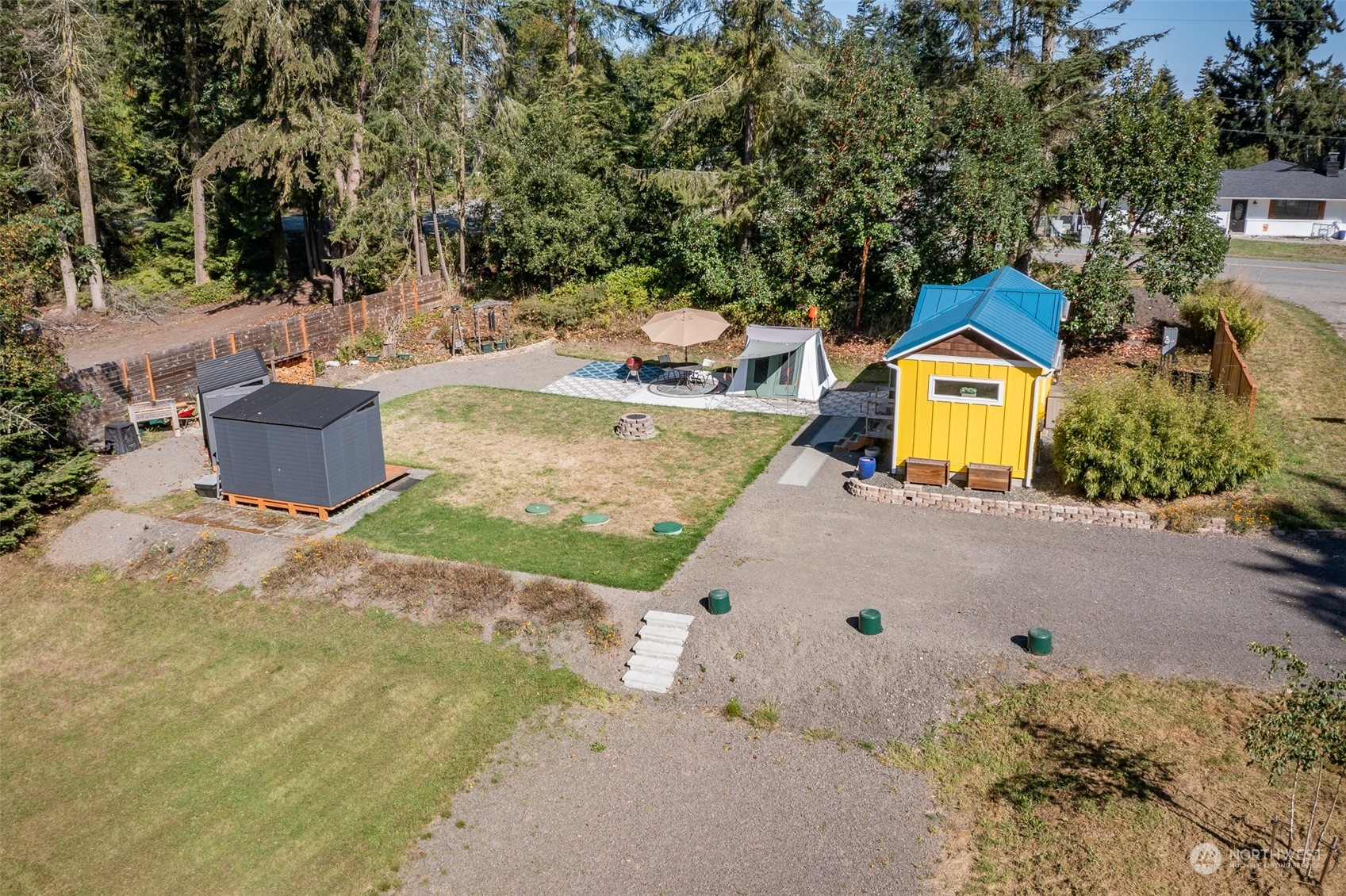 20 Willes Way Port Angeles, WA 98362 - Photo 33 of 34 an aerial view of a house with swimming pool and large trees
